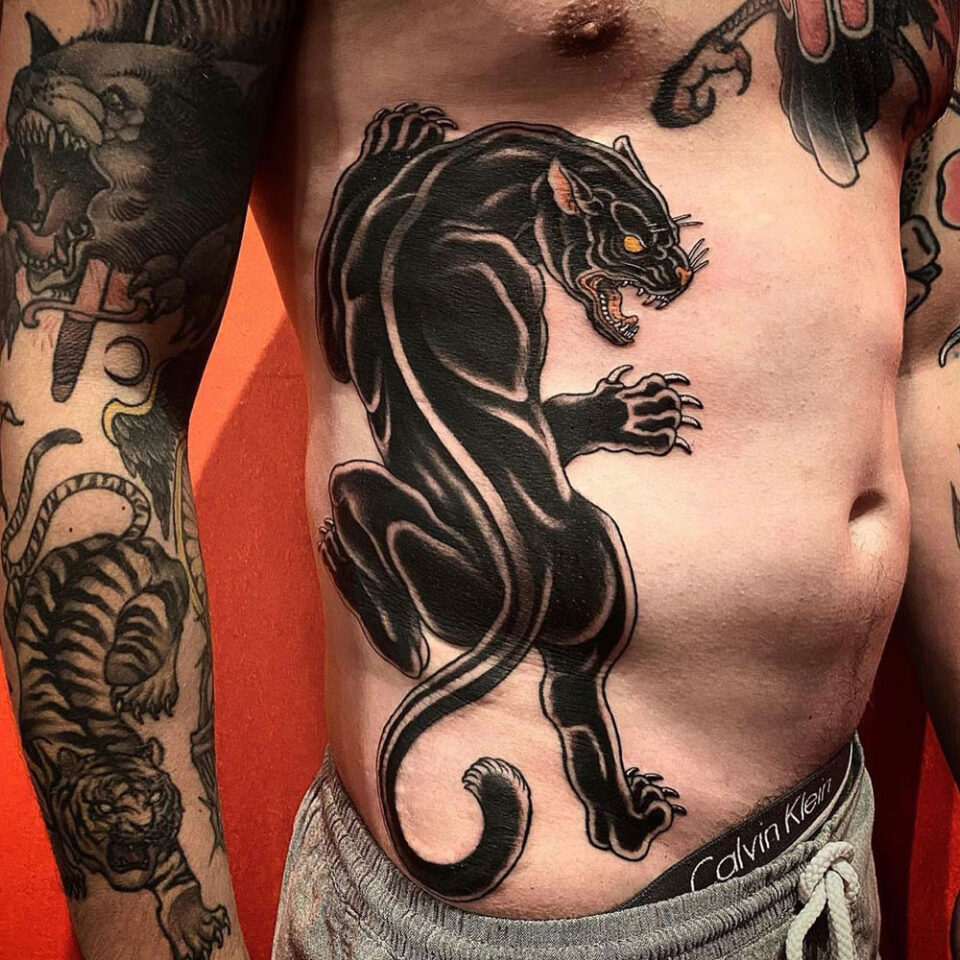 Black Panther Tattoo Source @eka_tattoo_bkk via Instagram