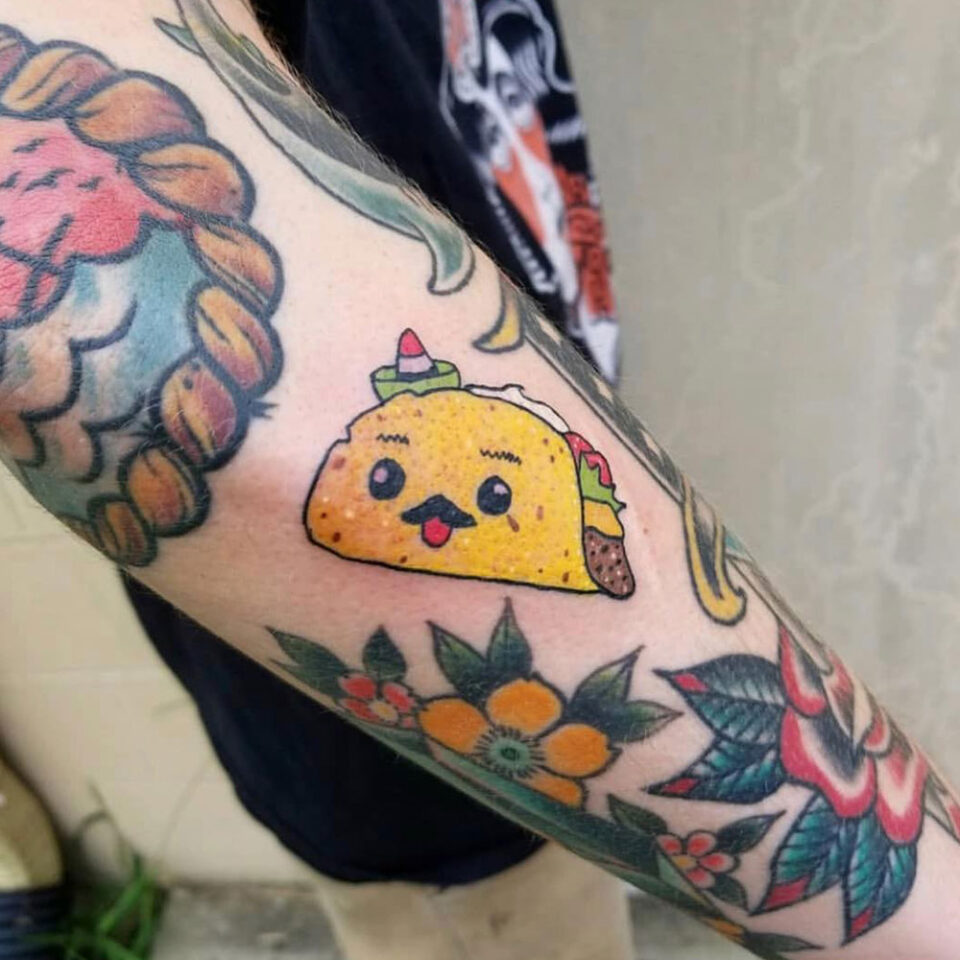 Taco Tattoo Source @ugh_mychaela via Instagram